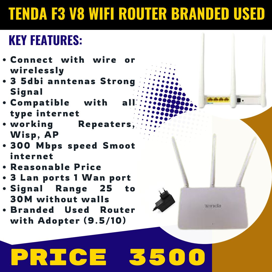 Tenda F3 V8 WIFI Router, WIFI Repeater, Extender (Branded Used) 9.5/10 just like New