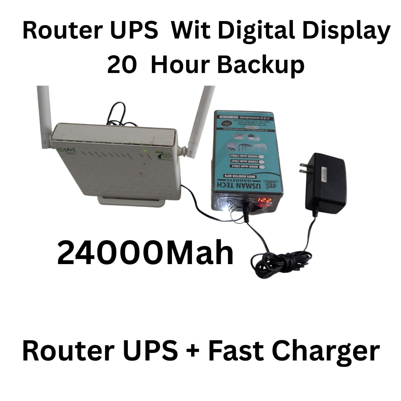 WIFI Router Power Bank/UPS 24000MAh 20 Hours Guaranteed Backup